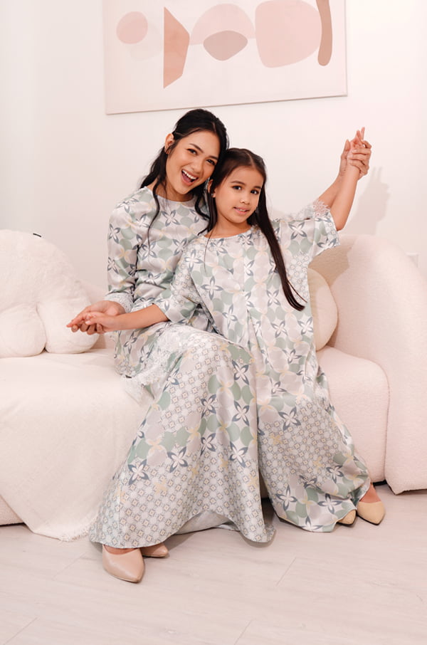KIDS 1 LITTLE ZEHRA KAFTAN (LAUREL GREEN)