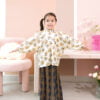 LITTLE KIEARA : KARA PRINTED KURUNG KIDS (MIDNIGHT BROWN)
