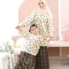 LITTLE KIEARA : KARA PRINTED KURUNG KIDS (MIDNIGHT BROWN)