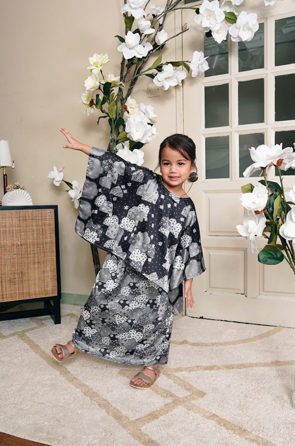 TAEJA PAREO SET KIDS (BLACK)