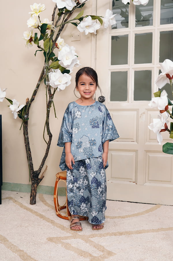 TAEJA PAREO SET KIDS (FROST BLUE)