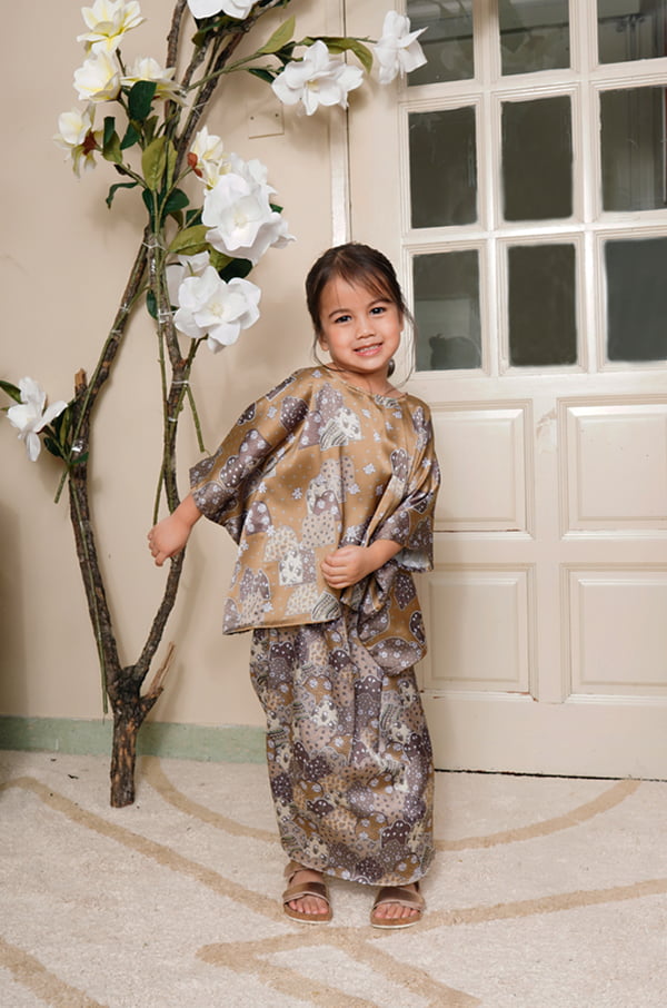 TAEJA PAREO SET KIDS (GOLDEN BROWN)