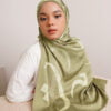 LIGHT OLIVE 1 HULWAH PRINTED SHAWL (LIGHT OLIVE)
