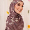 AILEE PRINTED SHAWL (WINE RED)