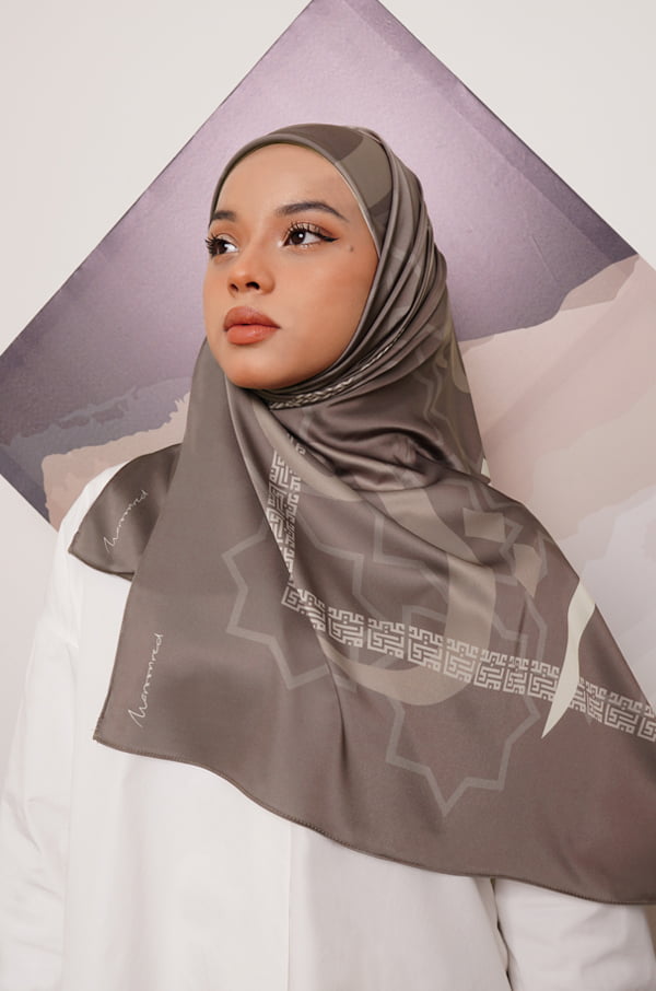HULWAH PRINTED SHAWL (MOCHA)