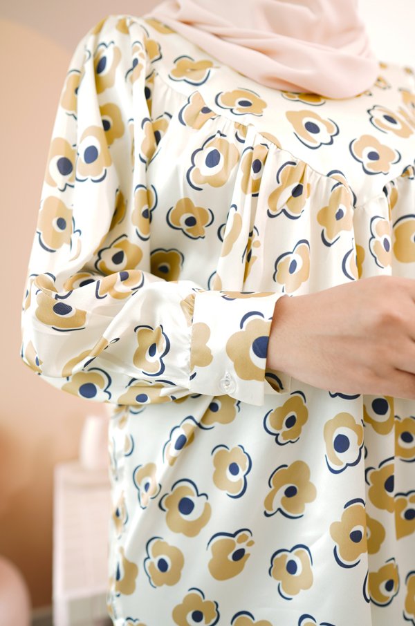 MOM 4 KIEARA : KARA PRINTED KURUNG MOM (MIDNIGHT BROWN)