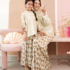 KIEARA : LUCY PRINTED KURUNG MOM (YELLOW BEIGE)