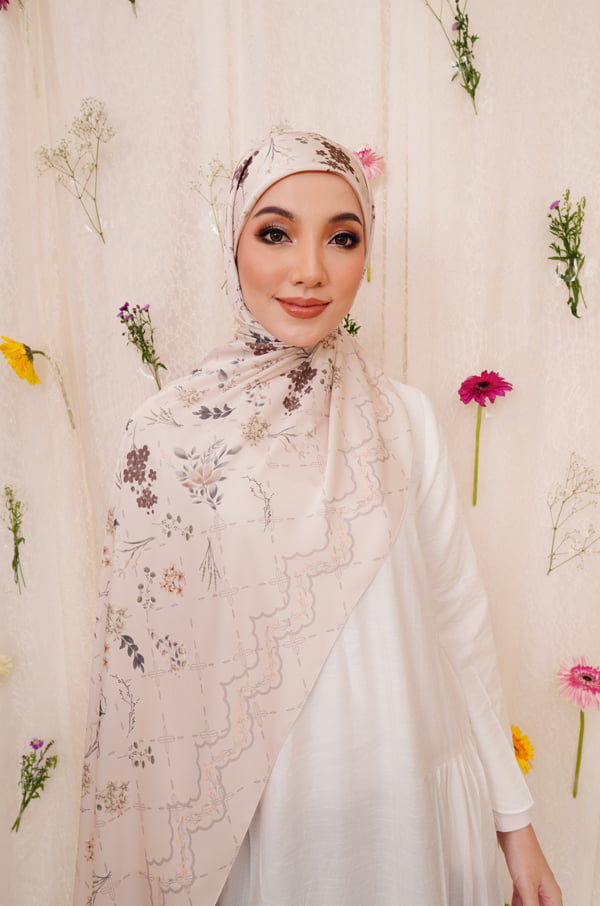 AILEE PRINTED SHAWL (APRICOT)