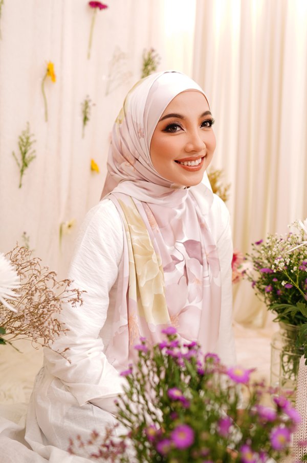 AZALEA PRINTED SHAWL (DUSTY ROSES)