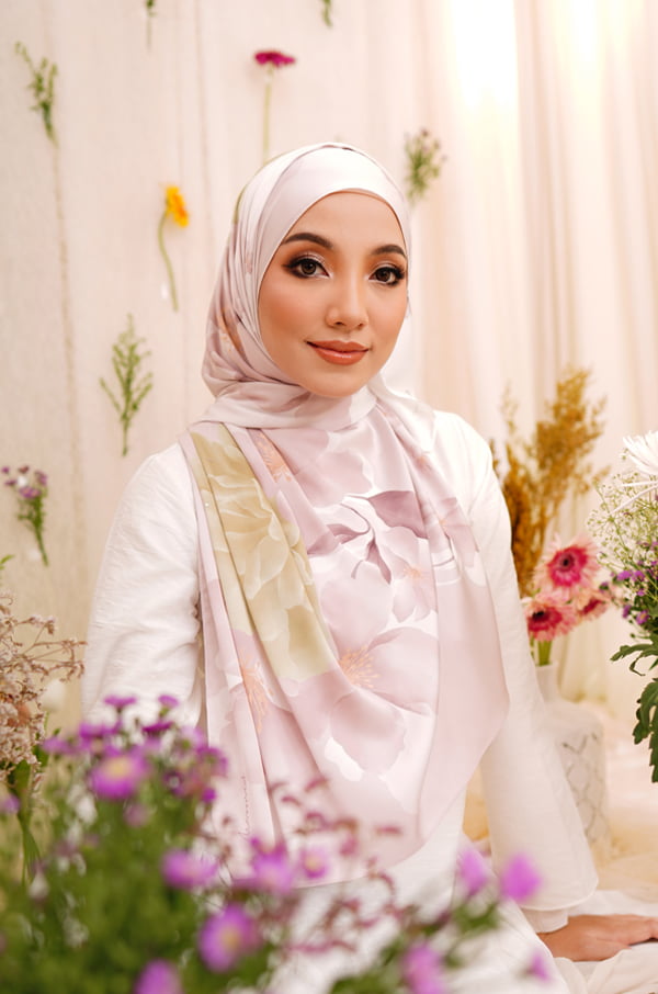 AZALEA PRINTED SHAWL (DUSTY ROSES)