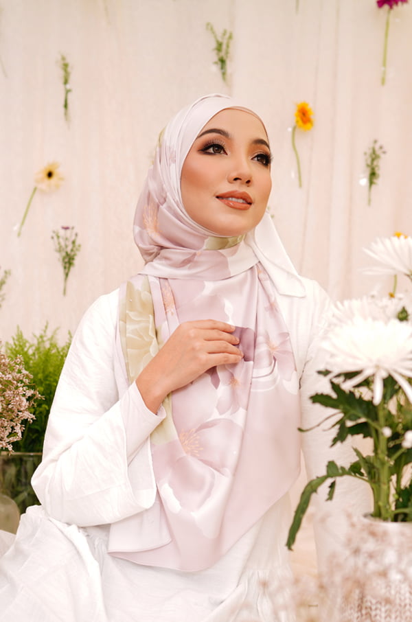 AZALEA PRINTED SHAWL (DUSTY ROSES)