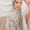 NEELA FLOWER PRINTED SHAWL (DARK CHOCO)