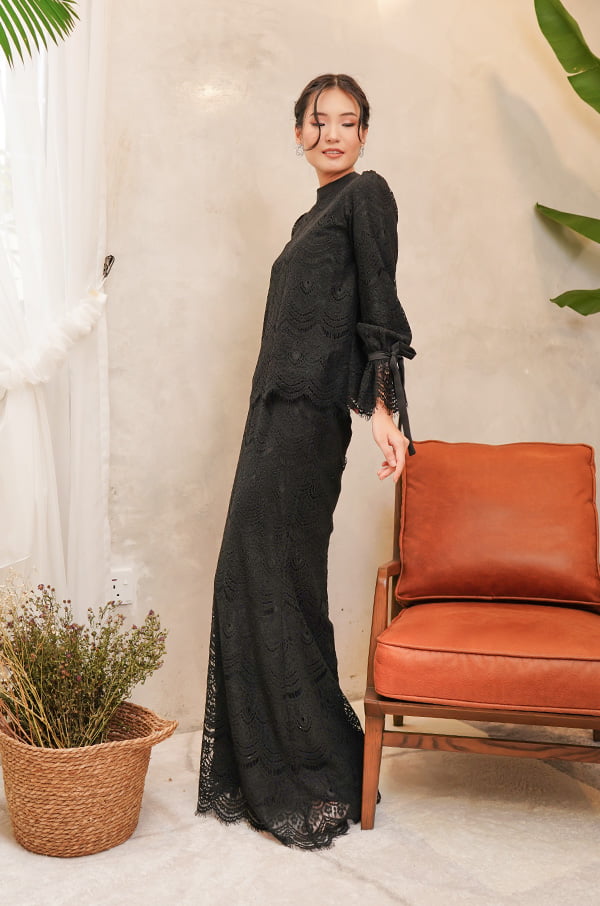 10006 RENDA SERIES : JUITA SET (RICH BLACK)