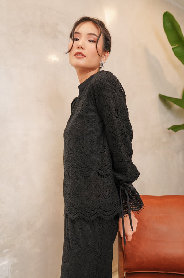 10009 RENDA SERIES : JUITA SET (RICH BLACK)