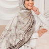 NEELA FLOWER PRINTED SHAWL (DARK CHOCO)