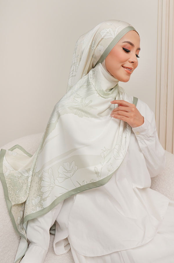 PAWANA ATMA PRINTED SHAWL (SAGE GREEN)