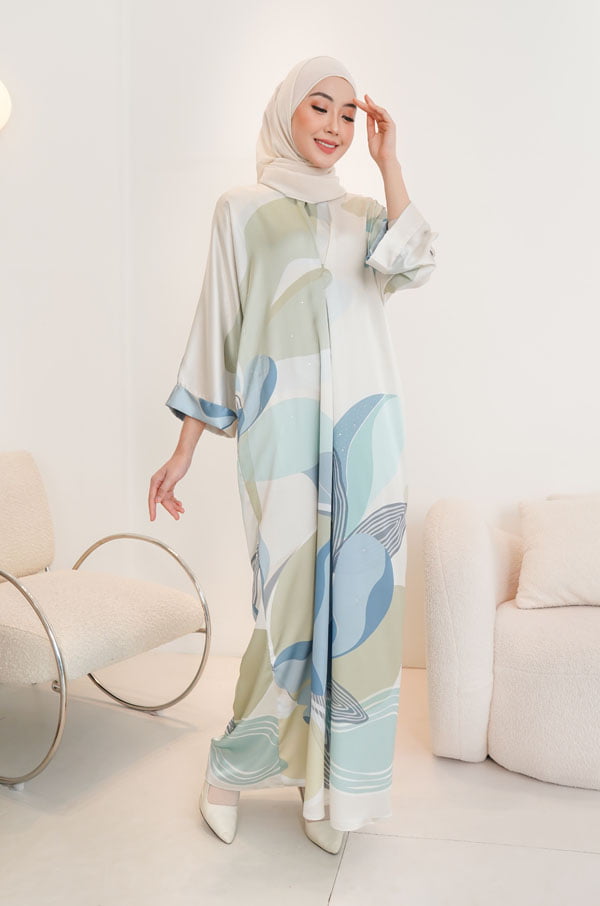 ANASTASIA CAFTAN SET (SILKY MINT)