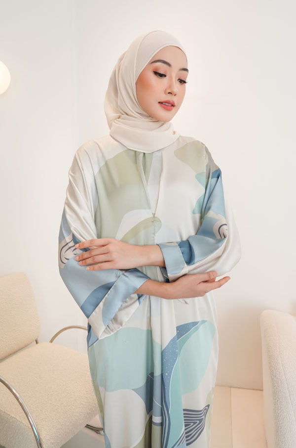 ANASTASIA CAFTAN SET (SILKY MINT)