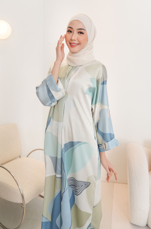 ANASTASIA CAFTAN SET (SILKY MINT)