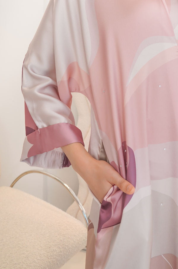 ANASTASIA CAFTAN SET (BARELY PINK)