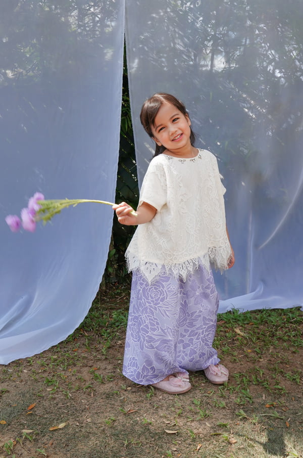RENDA SERIES : LITTLE KIRANA SET (LAVENDER BLUE)