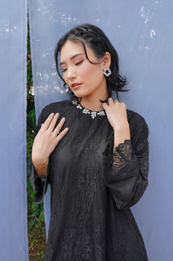 8443 RENDA SERIES : KIRANA SET (BLACK)