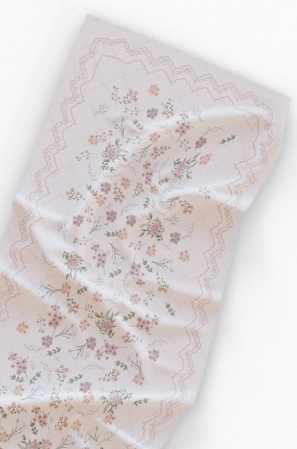AILEE PRINTED SHAWL (CREAM PINK)