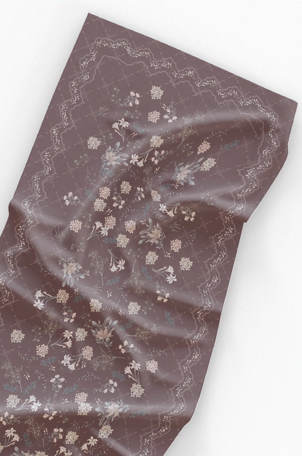 AILEE PRINTED SHAWL (WINE RED)
