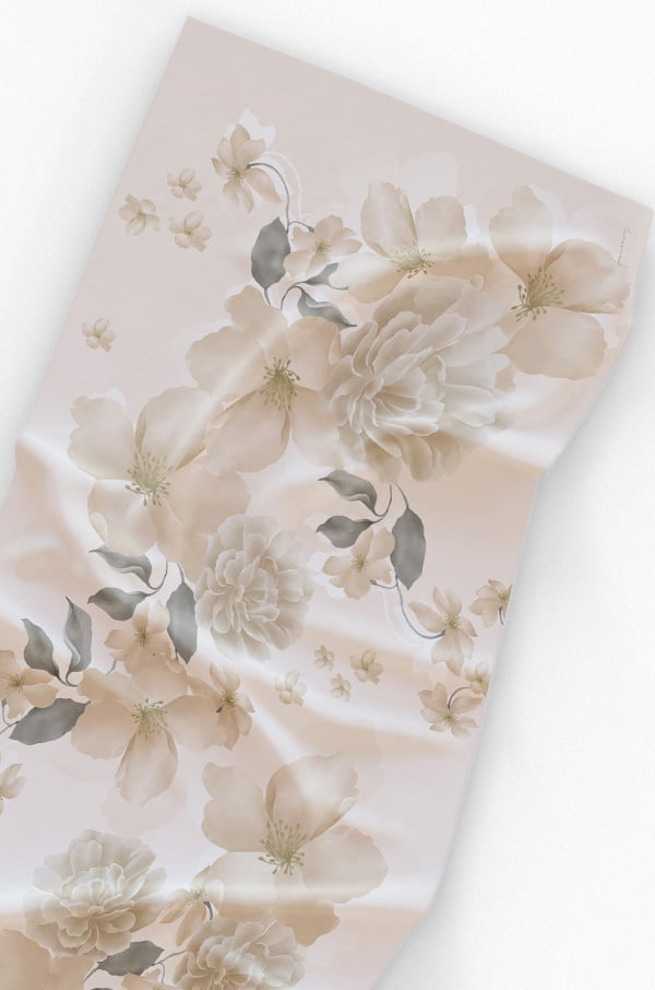 AZALEA PRINTED SHAWL (ROYAL LINEN)