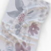 GEISHA PRINTED SHAWL (BLUEBERRY)