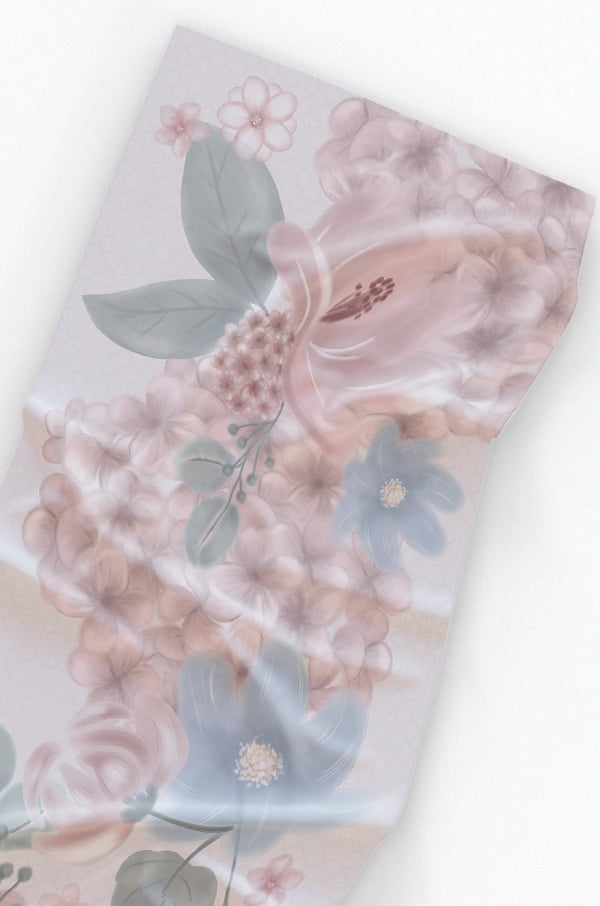 GEISHA PRINTED SHAWL (PINK BLUSH)