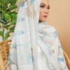 SKYSCRAPERS PRINTED SHAWL [CRUISE BLUE]