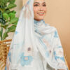 SKYSCRAPERS PRINTED SHAWL [CRUISE BLUE]