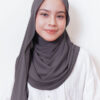 LIANA BASIC PLAIN SHAWL  [BROWN WOOL]