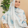 SKYSCRAPERS PRINTED SHAWL [CRUISE BLUE]
