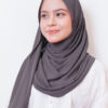 LIANA BASIC PLAIN SHAWL  [BROWN WOOL]