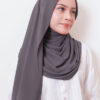 LIANA BASIC PLAIN SHAWL  [BROWN WOOL]