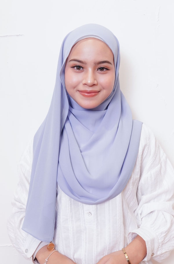 LIANA BASIC PLAIN SHAWL [PERIWINKLE]