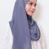 LIANA BASIC PLAIN SHAWL [BLUE IRIS]
