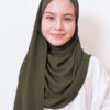 LIANA BASIC PLAIN SHAWL [DARK OLIVE GREEN]
