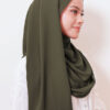 LIANA BASIC PLAIN SHAWL [DARK OLIVE GREEN]
