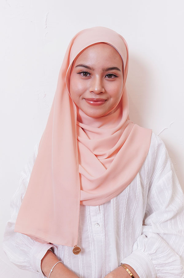 LIANA BASIC PLAIN SHAWL [PEACH]