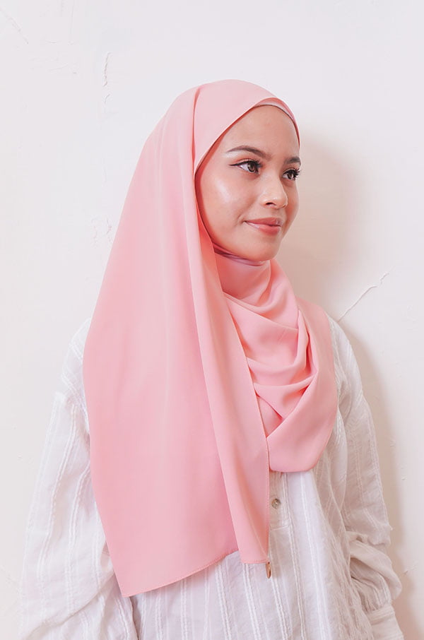 LIANA BASIC PLAIN SHAWL [PASTEL MELON]