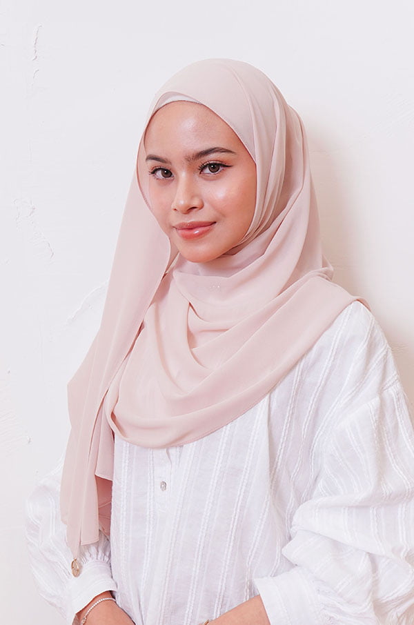 LIANA BASIC PLAIN SHAWL [LIGHT SALMON]