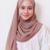 LIANA BASIC PLAIN SHAWL [FOREST BROWN]