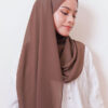 LIANA BASIC PLAIN SHAWL [DARK WALNUT]