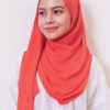 LIANA BASIC PLAIN SHAWL [RED ORANGE]