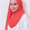 LIANA BASIC PLAIN SHAWL [RED ORANGE]