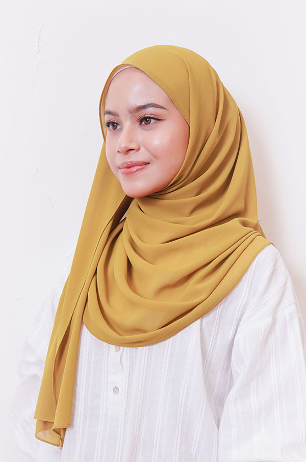 LIANA BASIC PLAIN SHAWL [MUSTARD YELLOW]