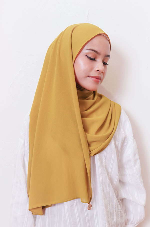 LIANA BASIC PLAIN SHAWL [MUSTARD YELLOW]